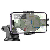 Тримач для мобільного BOROFONE BH93 Grand one-button car holder(center console) Black, фото 6