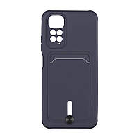 Чехол TPU Colorfull Pocket Card для Xiaomi Redmi Note 11 (Global) / Note 11S 4G Цвет 08.Dark blue