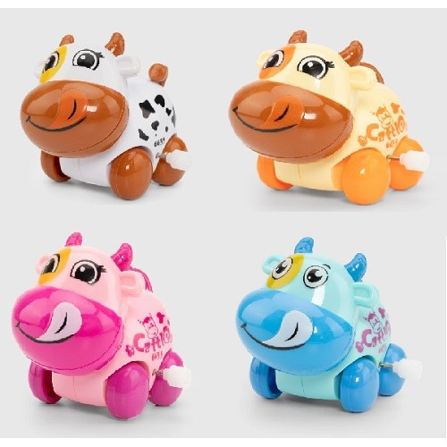 Заводна іграшка Корівка 6635B 4 кольори мікс пакет. 8х6х5см