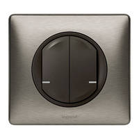 Розумний бездротовий вимикач Celiane with NETATMO 2-клавішний. Графіт (064894)