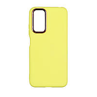 Чехол Silicone Cover Metal frame (AA) для Xiaomi Redmi Note 11 (Global) / Note 11S 4G Цвет 04.Yellow