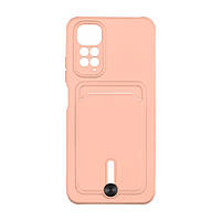 Чехол TPU Colorfull Pocket Card для Xiaomi Redmi Note 11 (Global) / Note 11S 4G Цвет 19.Pink sand
