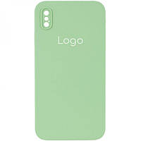 Чехол Silicone Case Square Full Camera для iPhone Xs Max Цвет 71.Dark Green