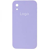 Чехол для iPhone Xr Silicone Case Square Full Camera Цвет 05 Lilac