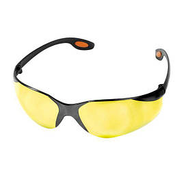 Окуляри зафіксуй жовті, матеріал лінз полікарбонат, матеріал завушників полікарбонат, захист вигляд удару INTERTOOL