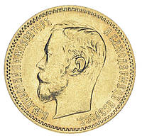 Російська імперія 5 рублей 1900 Золото F-VF 1 Микола II
