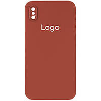 Чехол для iPhone X для iPhone Xs Silicone Case Square Full Camera Цвет 14 Red