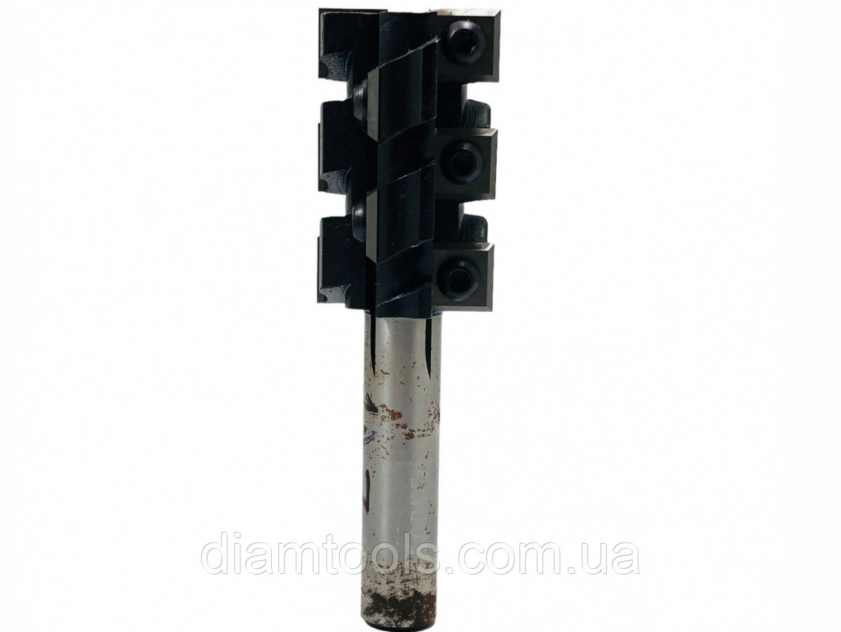 Фреза пазова пряма Глобус зі змінними ножами 107 D28 d12 L80 h45 z4/10