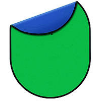 Хромакей овальний складаний 150x200см зелений синій AC Prof CO1520 kr