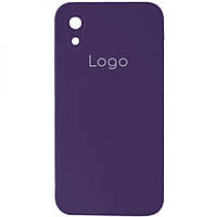 Чехол для iPhone Xr Silicone Case Square Full Camera Цвет 34 Purple