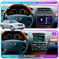 Al Штатна магнітола для Lexus LS III Рестайлінг 2003-2006 екран 9" 4/64 Gb CarPlay 4G Wi-Fi GPS Prime Android