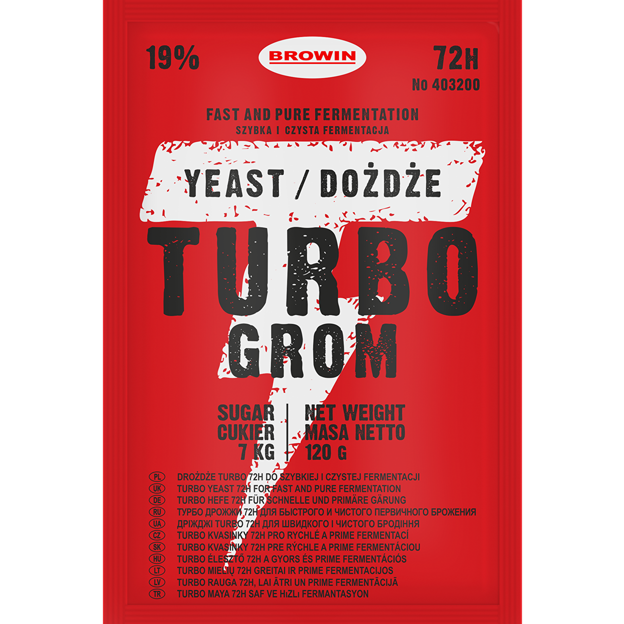 

BIOWIN дрожжи Turbo Grom 72H