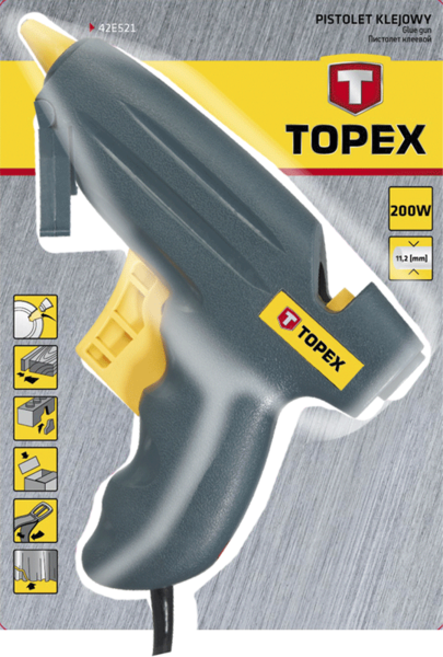 

Пистолет клеевой 11мм 200Вт TOPEX 42E521