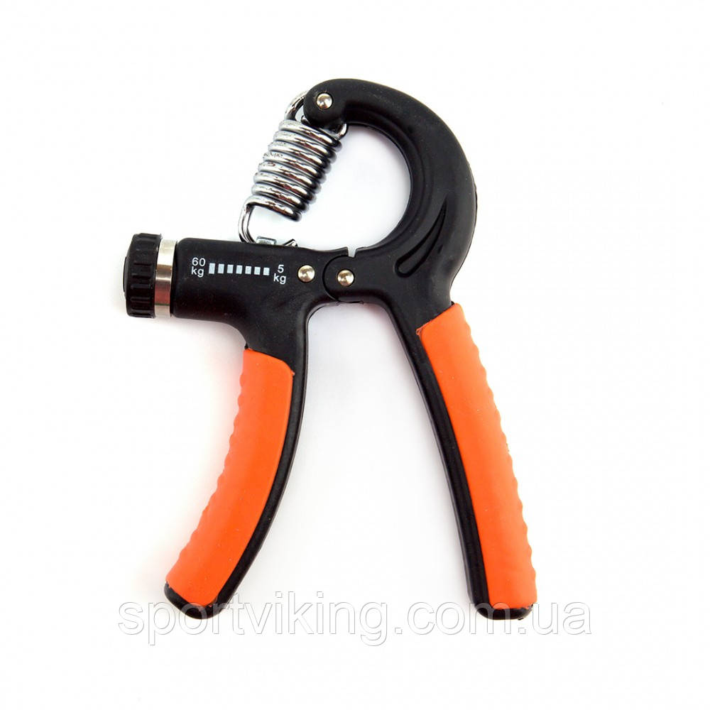 Еспандер кистьовий пружинний IVN з регульованим навантаженням 5-60кг оранж