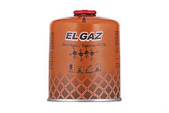 EL GAZ Балон-картридж газовий ELG-400, бутан 450 г, для газових пальників, з двошаровим клапаном, одноразовий (104ELG-400)