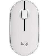 Мишка бездротова Logitech Pebble Mouse 2 M350s White (910-007013)