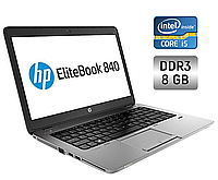 Ультрабук HP EliteBook 840 G1 / 14" (1366x768) TN / Intel Core i5-4200U (2 (4) ядра по 1.6 - 2.6 GHz) / 8 GB