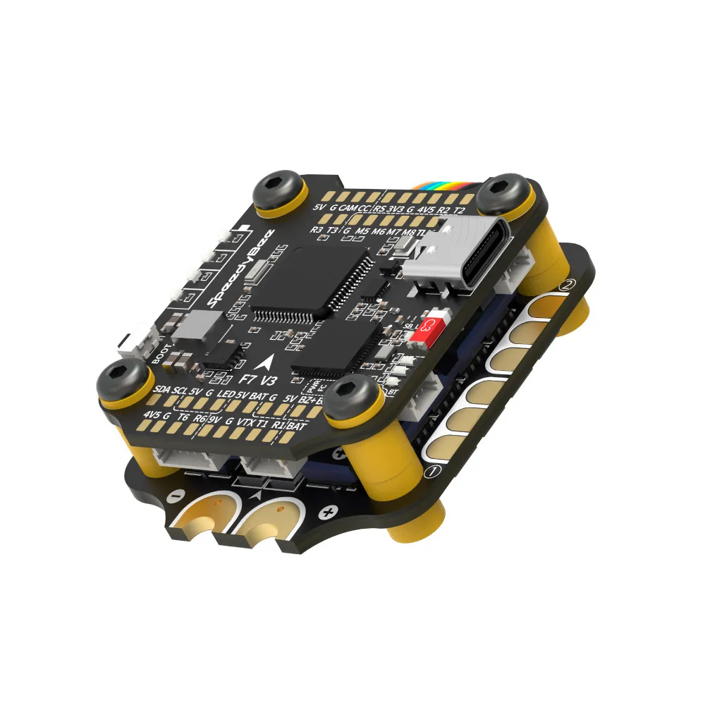 Політний стек SpeedyBee F7 V3 FC з BL32 50A ESC (SB-STACK-F7V3-50A) для дрона квадрокоптера, фото 1