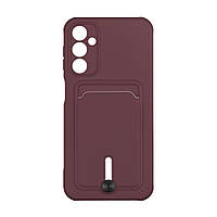 Чехол TPU Colorfull Pocket Card для Samsung Galaxy A24 4G Цвет 42.Maroon