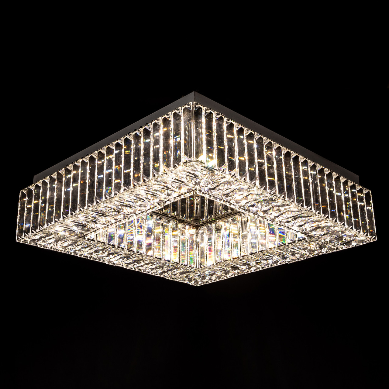 Квадратна кришталева світлодіодна люстра 9597-50*50, фото 1