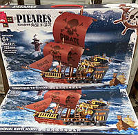 Конструктор Пиратский корабль Красные Паруса, 723 дет., QL1811,