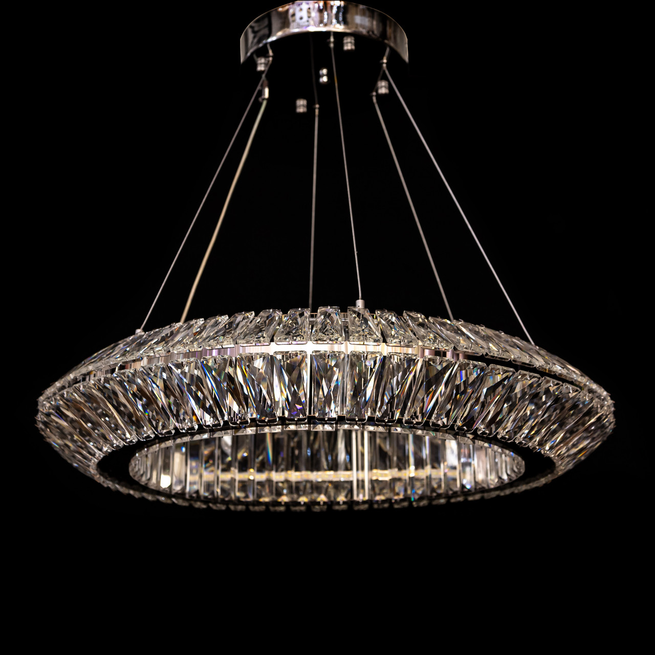 Кришталева квадратна підвісна люстра 9618-600, фото 1