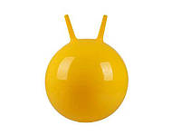 Мяч для фітнесу з ріжками 55см вага 400г жовтий MS 0380-1 ТМ КИТАЙ "Lv"