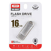 USB Flash Drive XO DK02 USB3.0 16 GB Колір Сталевий