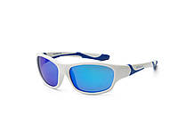 Дитячі сонцезахисні окуляри Koolsun Sport, 6-12р, біло-блакитний (KS-SPWHSH006)