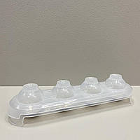 Форма для льда и фруктов пластиковая 26*7*5,5 см. Titiz Plastik AP-9510 прозрачный с розовым