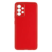 Чехол Leather Gold with Frame without Logo для Samsung A32 4G Цвет 1, Red