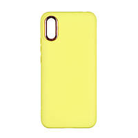 Чехол Silicone Cover Metal frame (AA) для Xiaomi Redmi 9A Цвет 04.Yellow