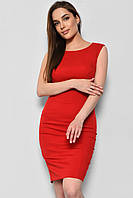 Платье женское однотонное красного цвета р.34 175239P