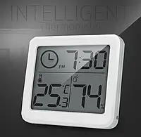 Цифровые настольные часы с регулировкой температуры и влажности с ЖК-экраном Белый