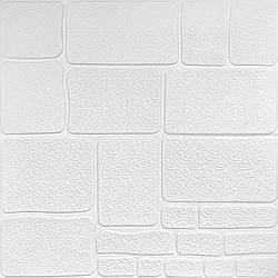 Самоклеюча 3D панель 700х700х6мм Камінь білий (151) SW-00001155