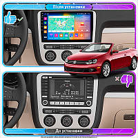 Al Штатная магнитола для Volkswagen Eos I 2006-2011 экран 10" 2/32Gb CarPlay 4G Wi-Fi GPS Prime Android