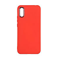 Чехол Silicone Cover Metal frame (AA) для Xiaomi Redmi 9A Цвет 14.Red