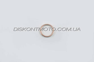 Прокладка глушника на скутер мотоцикл мопед паронітова D-32mm, d-25,5mm (кільце бронза) KTO
