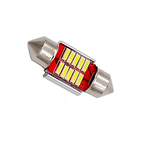 LED лампа в автомобиль C5W C10W 31 мм 10 SMD 4014 с обманкой Canbus белый