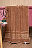 Рушник банний махровий коричневого кольору 173577P, фото 2