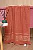 Рушник банний махровий бордового кольору 173578P, фото 2