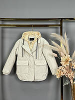 Куртка підліткова демісезонна на манжеті на дівчинку 122-146 см (3цв)"DFK" недорого від прямого постачальника