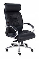 Офісне крісло GROSPOL Supreme SN1, чорна шкіра