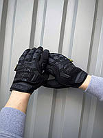 Тактичні рукавички M-pact чорний колір з чорними накладками