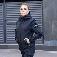 Женская тактическая демисезонная темно-синяя куртка Pobedov Motive