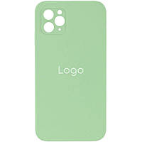 Чехол Silicone Case Full Camera with Frame для iPhone 12 Pro Цвет 01.Mint