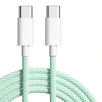 PD кабель Type-C to Type-C Apple Woven Charge Cable, 1м зеленый