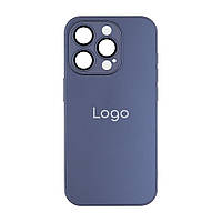 Чехол AG-Glass Matte Camera Lens with Magsafe для Iphone 14 Цвет Navy Blue