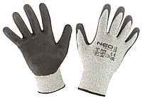 Рукавички робочі Neo Tools, нітрилове покриття, поліефірний трикотаж, р.10, сірий (97-610-10)