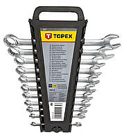 Topex Ключі гайкові, набір 12 од., комбіновані, 6-22 мм, CrV (35D757)